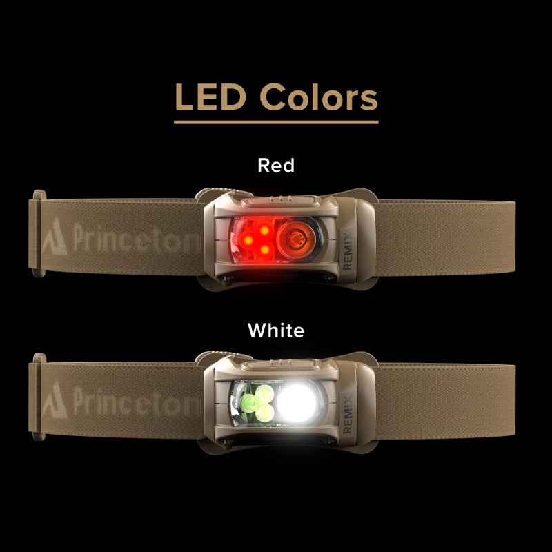 Princeton Tec Remix LED Headlamp (300 Lumens, Tan w/Red LEDs) (RMX300-RD-TN) - Image 3